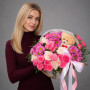 Корзина из роз и хризантем с мишкой «Ты прелесть» — вид 3